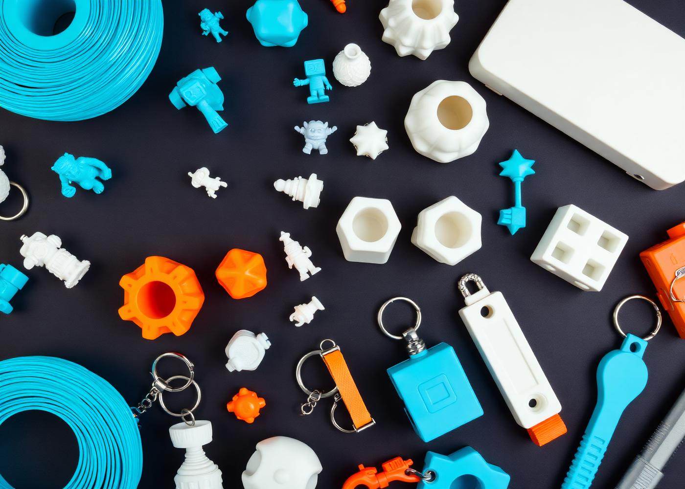Ποικιλία 3D printed αντικειμένων
